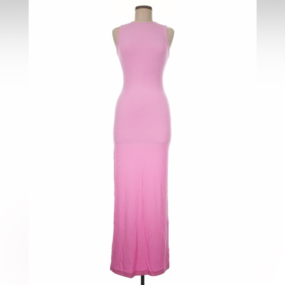 Skims Soft Lounge Ribbed Sleeveless Maxi Dress Pink Medium NWT - Picture 5 of 10